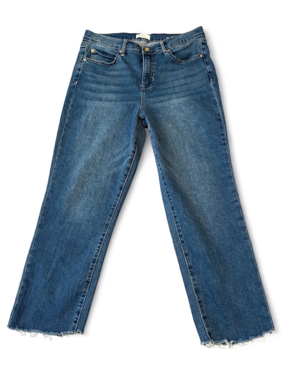 Nicole Miller New York High Rise Straight Ankle Jeans 12
